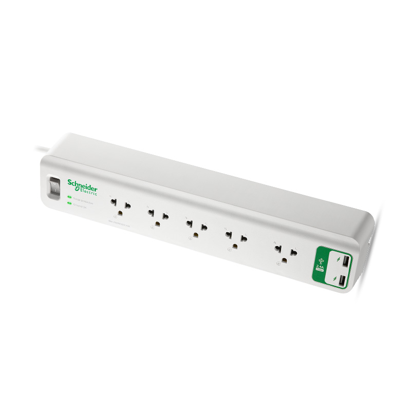 APC SurgeArrest Home/Office Surge Protector 5 Outlet with 2 Port USB